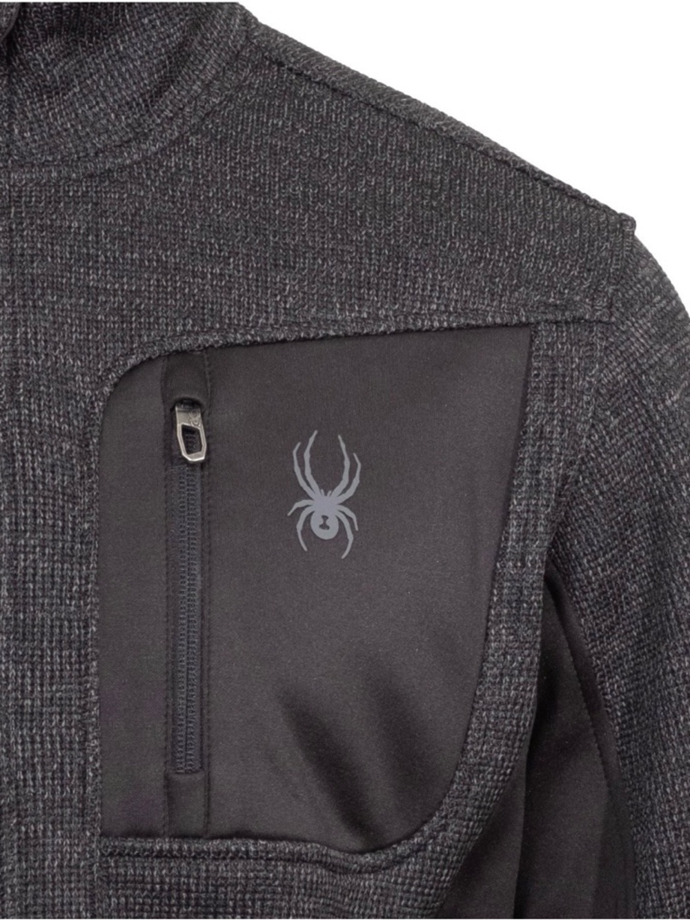 NWT Men’s Spyder Zip Up Jacket Black Size L - Picture 3 of 10